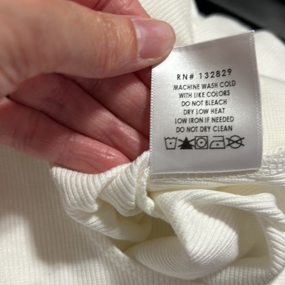 LOVERS and FRIENDS White Flora Bodysuit Long Sleeve Ribbed Button Front Sz XL - Picture 16 of 16